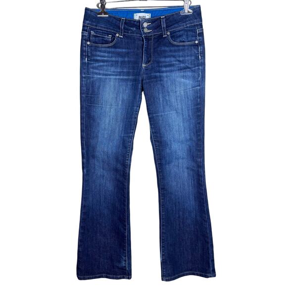 PAIGE Womens Sz 27 Jeans Hidden Hills Mid-Rise Bootcut Super McKinley Dark Denim - Picture 1 of 14
